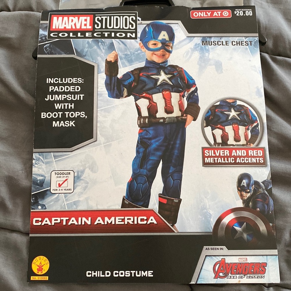 Captain America costume size 3T-4T